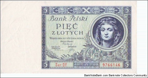 5 Zlotych Banknote