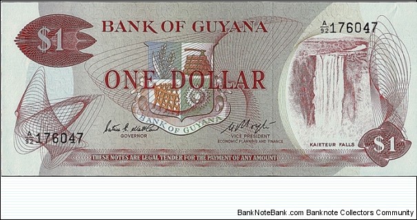 Guyana N.D. 1 Dollar. Banknote