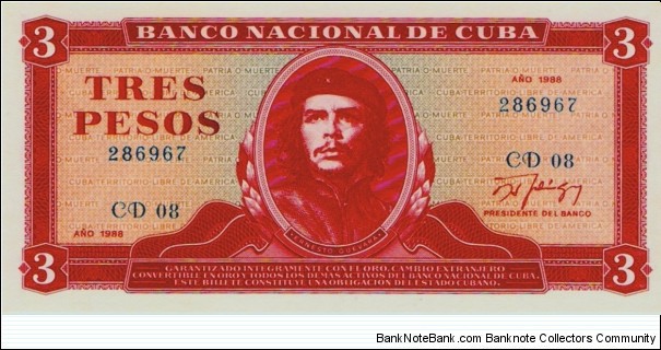 3 Pesos, 'Che Guevara' Banknote