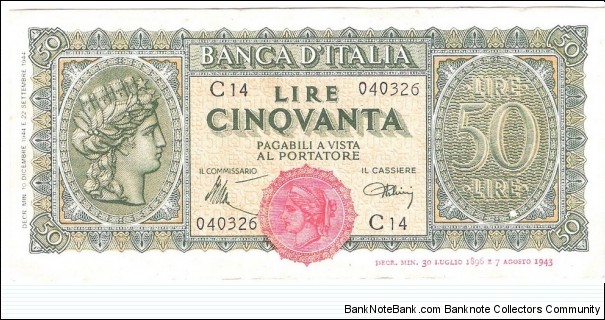 50 Lire(1944) Banknote