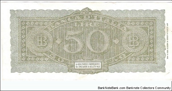 Banknote from Italy year 1944