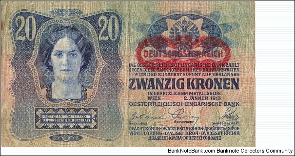 Banknote from Austria year 1913