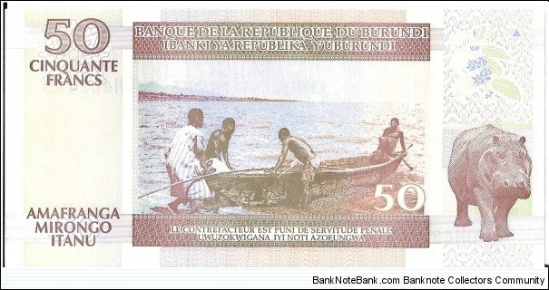 Banknote from Burundi year 2006