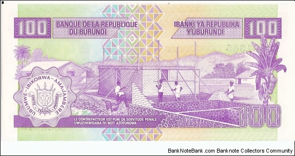 Banknote from Burundi year 2006