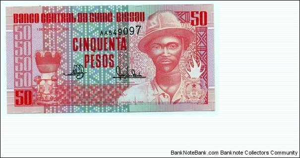 50 Pesos from Guinea Bissau Banknote