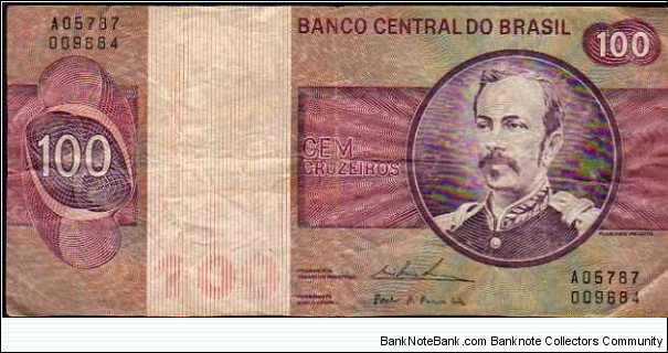 100 Cruzeiros__
pk# 195 Aa (2)__
ND (1974 & 1981) Banknote