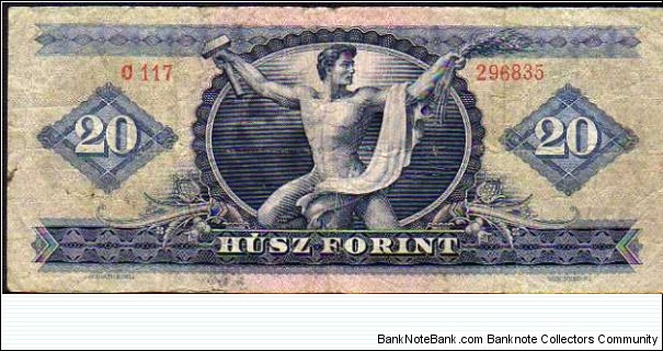 Banknote from Hungary year 1969