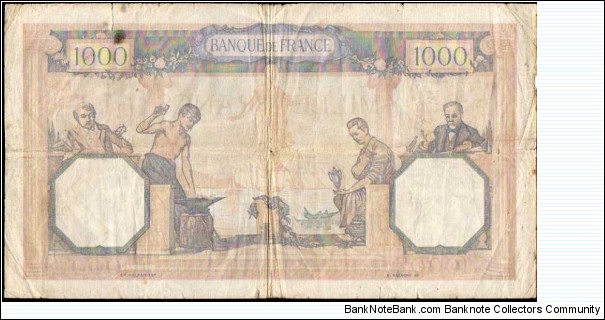 Banknote from France year 1939