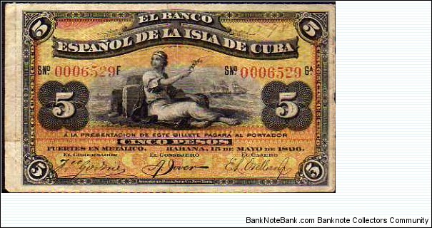 5 Pesos__
pk# 48 a Banknote