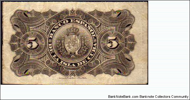 Banknote from Cuba year 1896