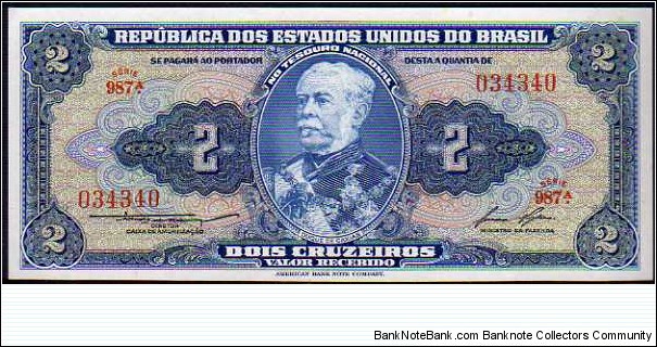 2 Cruzeiros__
pk# 151 b__
Valor Recebido Banknote