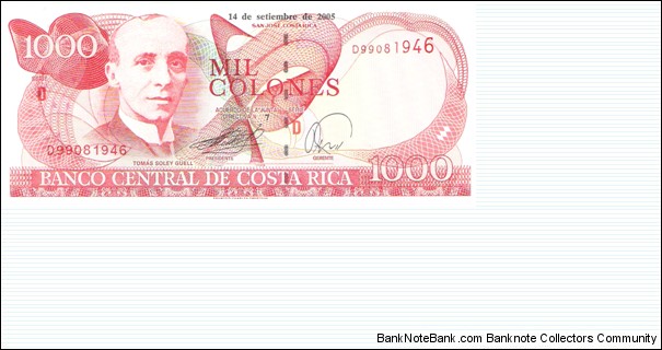 1000 Colones Banknote