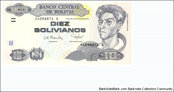 10 Bolivianos Banknote