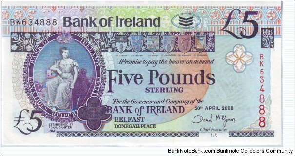  5 Pounds Northern Ireland Banknote