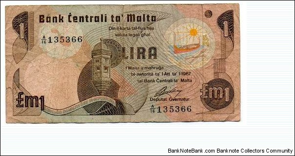 Malta, lira (pound) Banknote