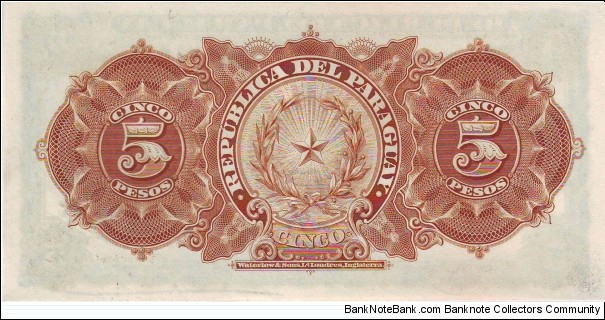 Banknote from Paraguay year 1907