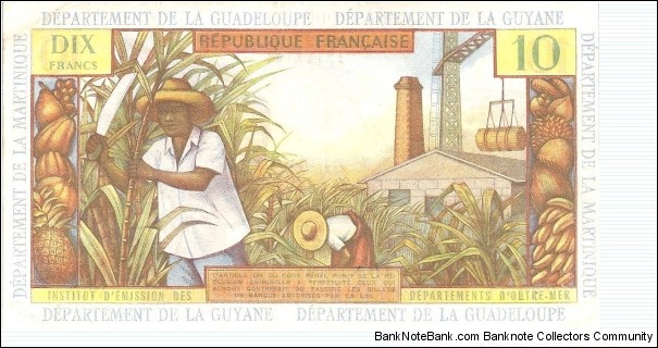 Banknote from French Guiana year 1964