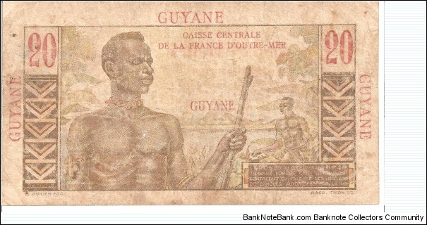 Banknote from French Guiana year 1947