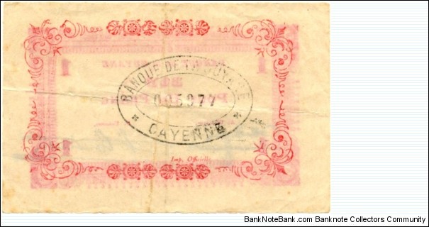 Banknote from French Guiana year 1942
