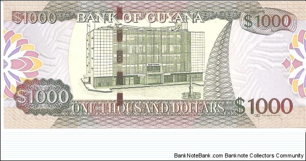 Banknote from Guyana year 2011