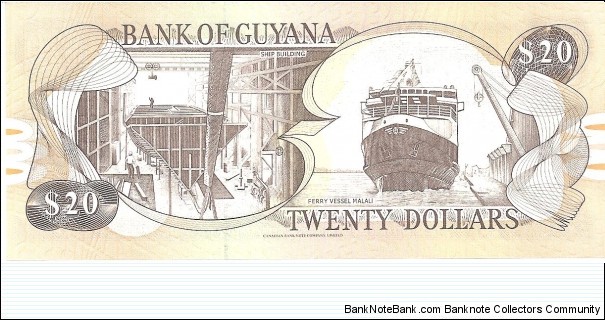 Banknote from Guyana year 1996