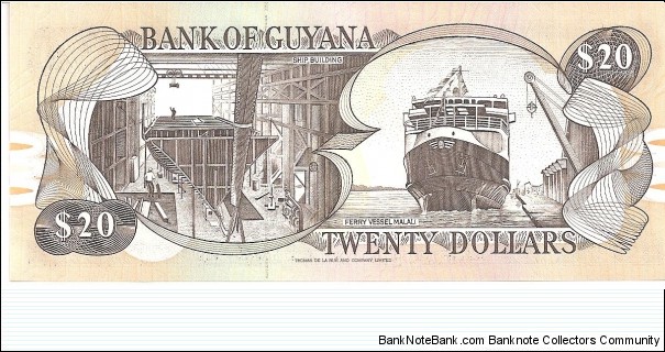 Banknote from Guyana year 1996