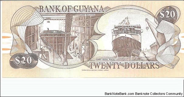 Banknote from Guyana year 1996