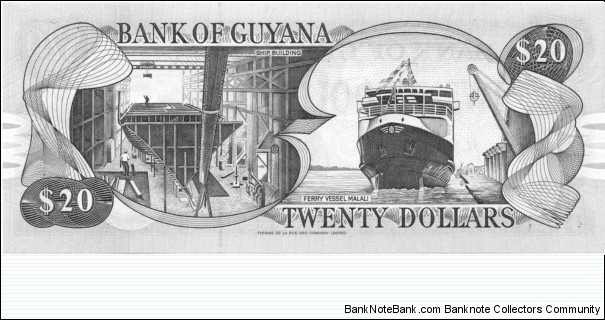 Banknote from Guyana year 1996