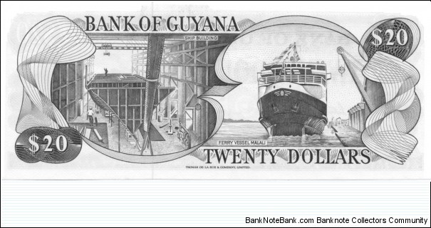 Banknote from Guyana year 1966