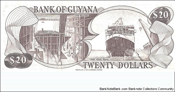 Banknote from Guyana year 1966