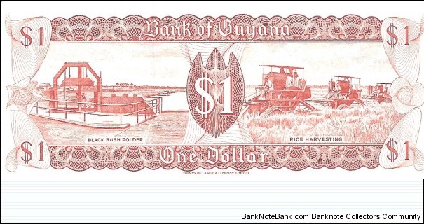 Banknote from Guyana year 1966