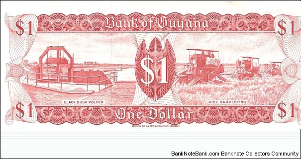 Banknote from Guyana year 1966