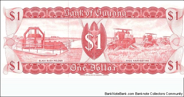 Banknote from Guyana year 1966