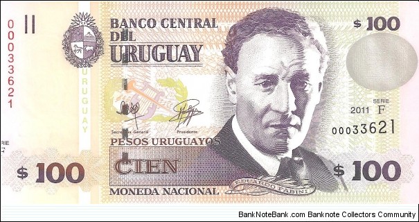 P88c - 100 Pesos Uruguayos
Series - F Banknote