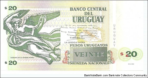 Banknote from Uruguay year 2011