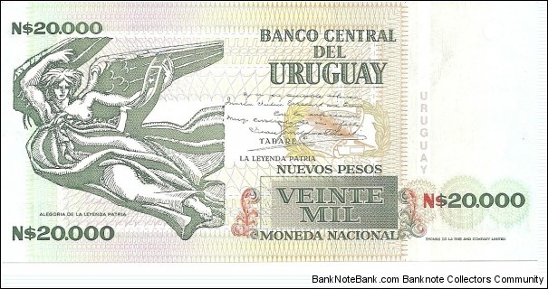 Banknote from Uruguay year 1991