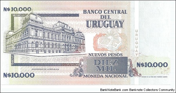 Banknote from Uruguay year 1989