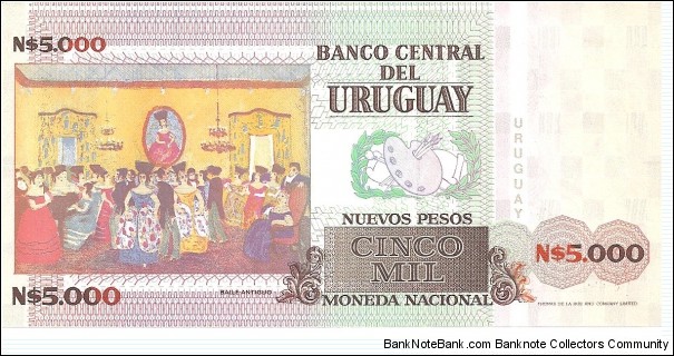 Banknote from Uruguay year 1989