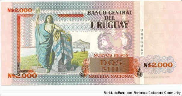 Banknote from Uruguay year 1989