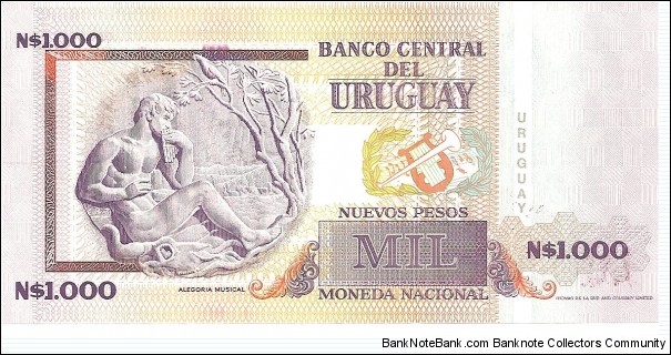 Banknote from Uruguay year 1989