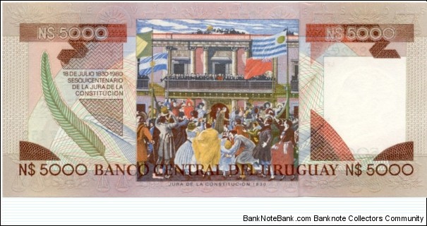 Banknote from Uruguay year 1983
