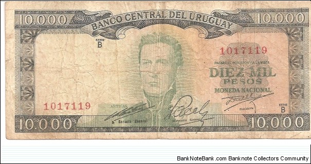 P51c - 10,000 Pesos 
Series - B Banknote