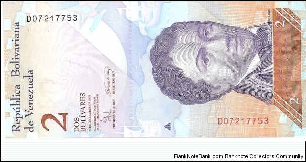 P88a - 2 Bolivares - 19.12.2008 Banknote