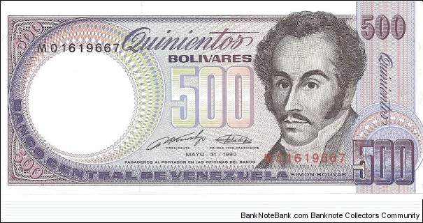 P67d - 500 Bolivares - 31.05.1990 Banknote