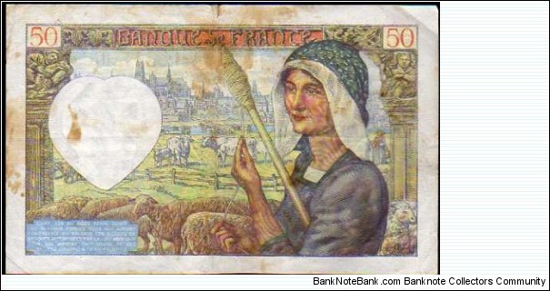 Banknote from France year 1941