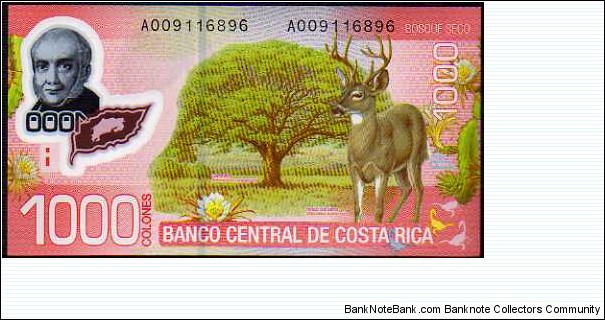 Banknote from Costa Rica year 2009