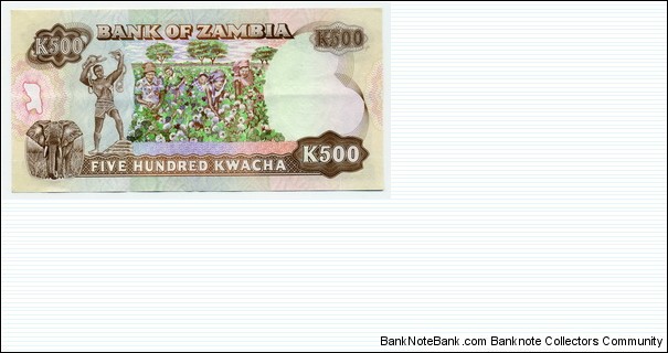 Banknote from Zambia year 1991