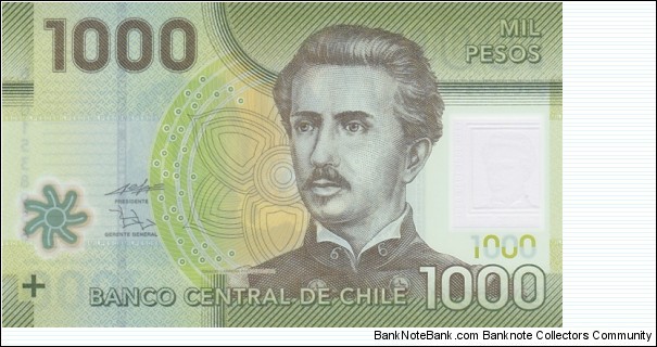 Chile P161 (1000 escudos 2010) (Polymer) Banknote