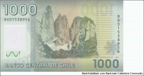 Banknote from Chile year 2010
