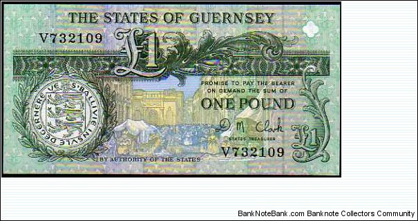 1 Pound__
pk# 52 c__
sign. D.M. Clark__
1991-1995 Banknote
